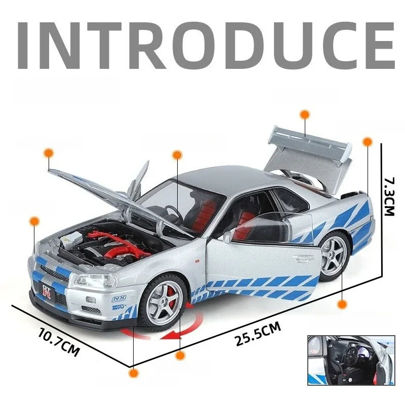 Nissan Skyline R34 GTR - Fast & Furious - Midnight Purple - Blue