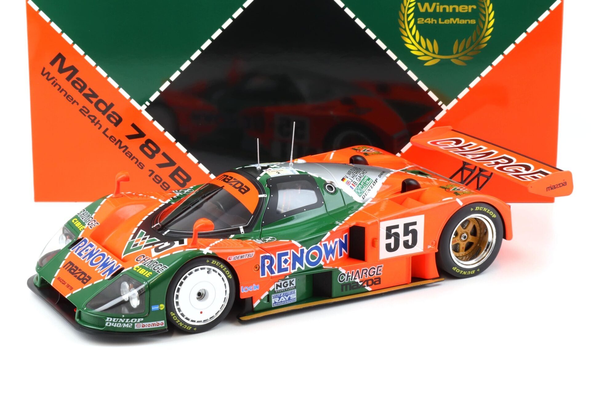 Mazda 787B #55 1991 24 Hours of Le Mans Winner - 1/12
