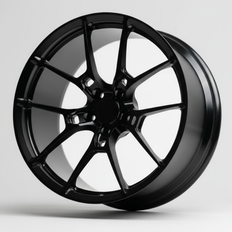 Black rays g025 wheel rim on a white background